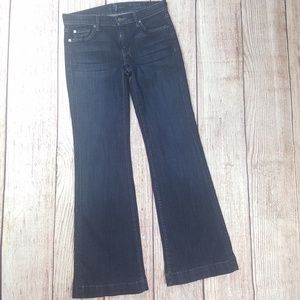 7 for all mankind slim trouser jeans dark wash